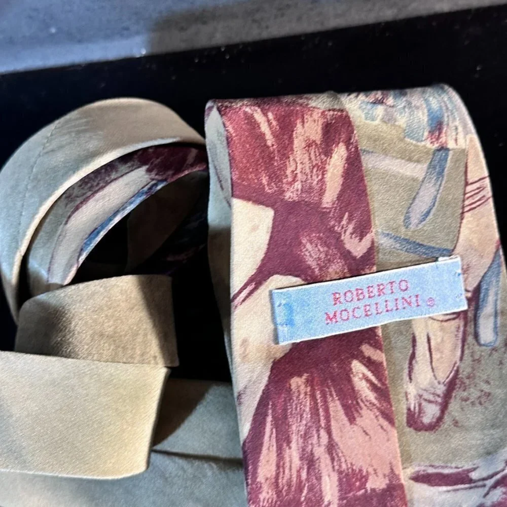 Edgar Degas Ballet Fine Art Painting Tie Vintage Ballerina Dancers Silk